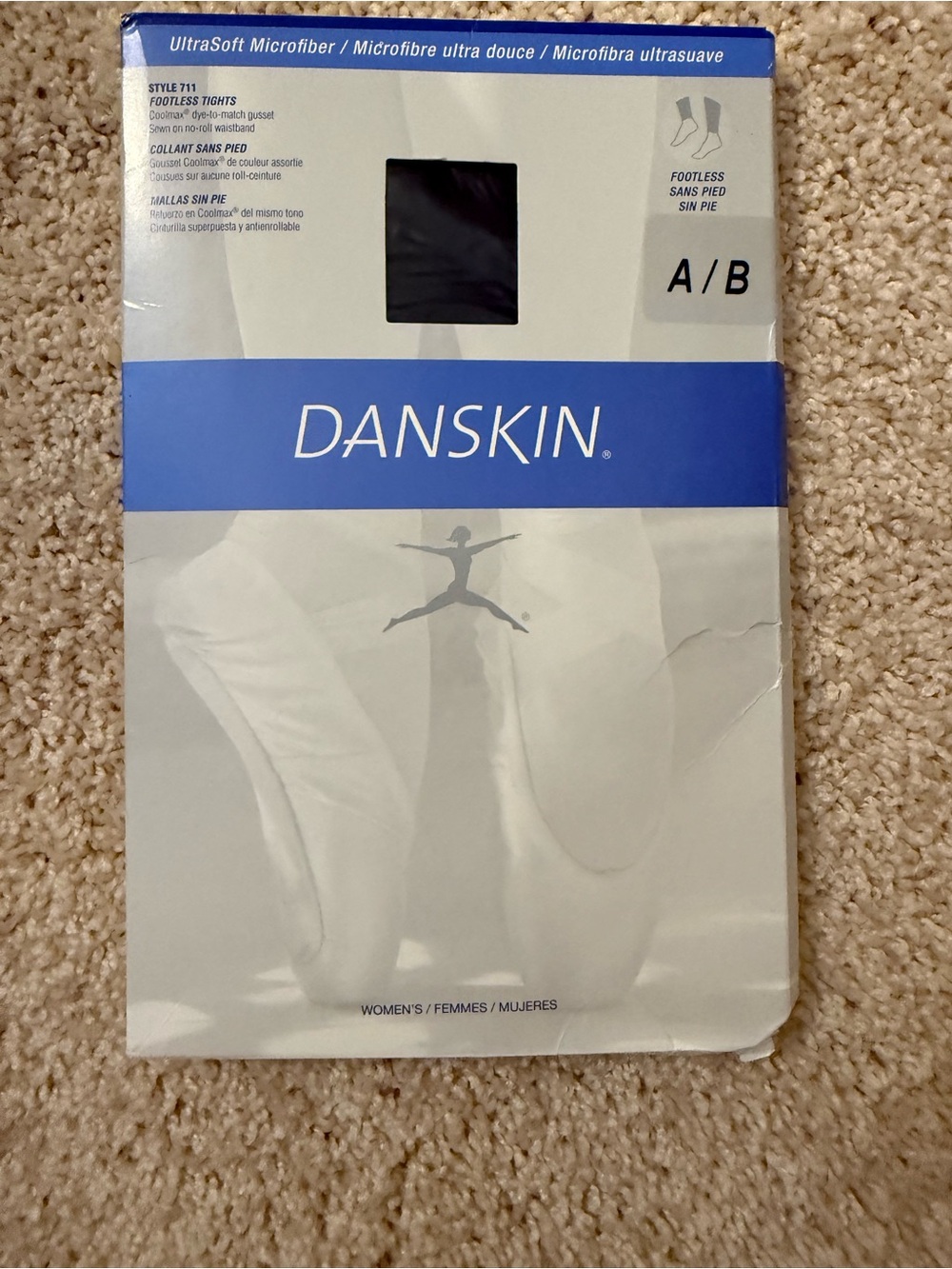 Danskin Footless UltraSoft Microfiber Tights - Black